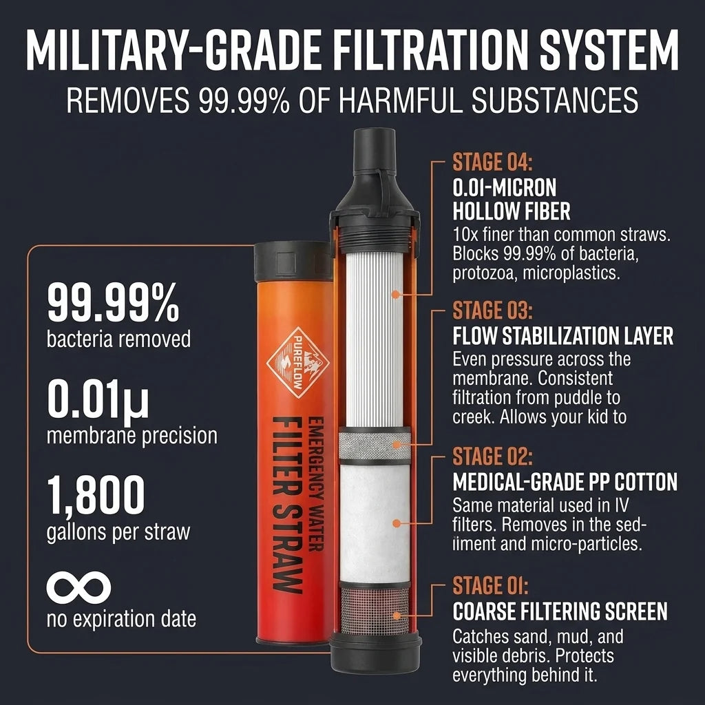 PureFlow Water Filter Straw